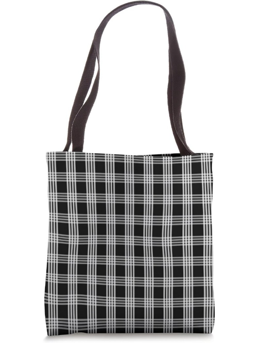 Black & White Hawaiian Palaka Pattern Tote Bag